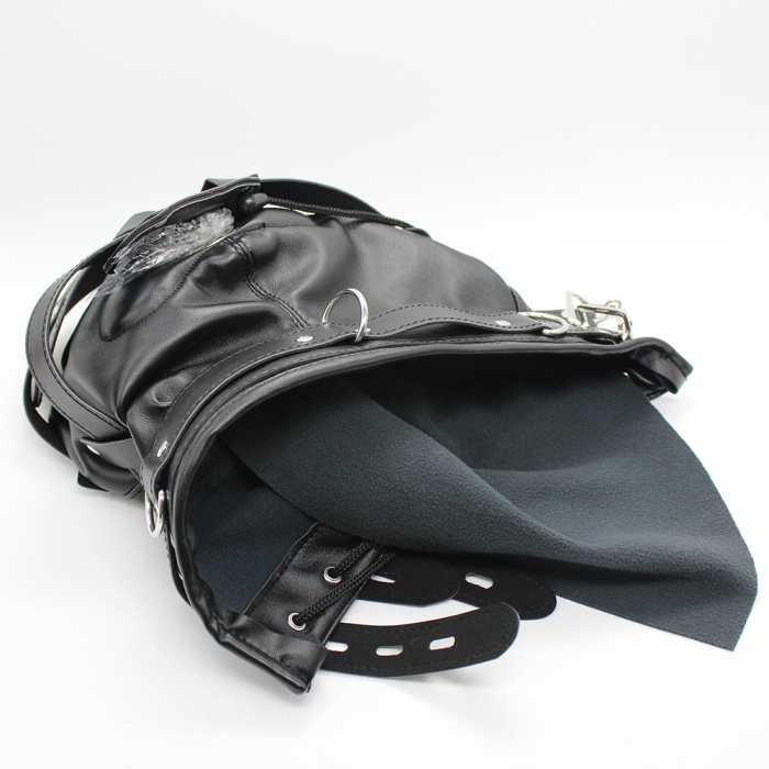 Idea Leather Maska chudák otrok ústní otvor, dusící roubík - зображення 3
