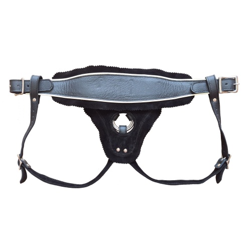 strap on with waist belt, calf leather
