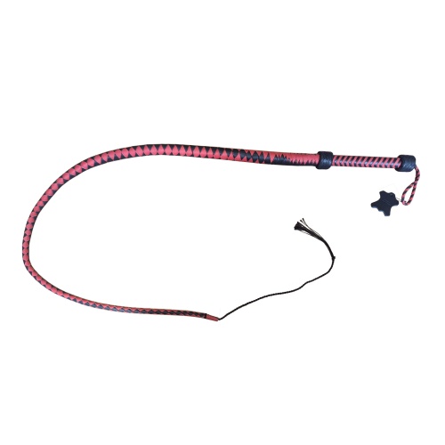 Zorba Leather Lange zweep met koord 148cm XA104 rood