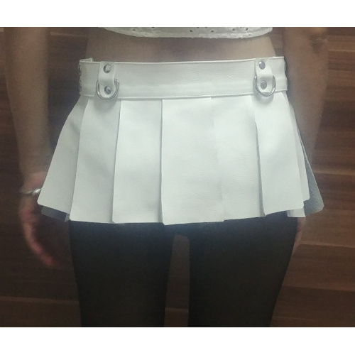 leather mini skirt