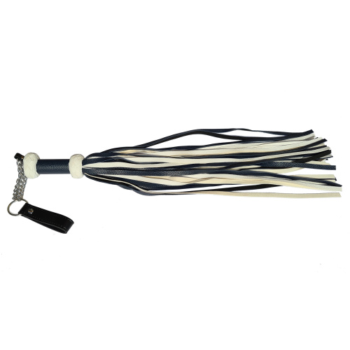 leatherette reprimand white black 52 cm