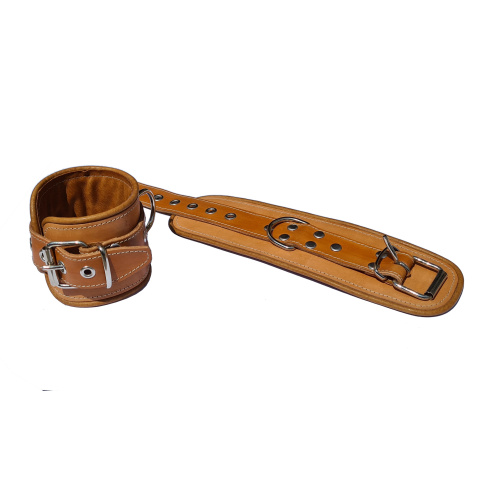 leather handcuffs brown