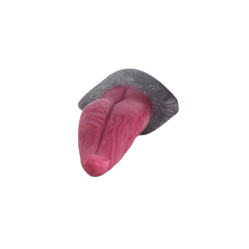 Dildo z krowim językiem, czerwone