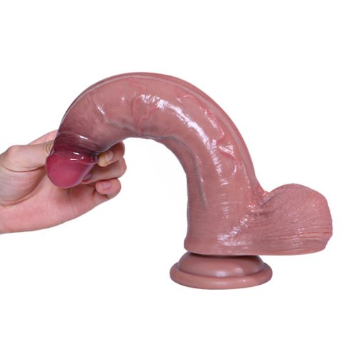 Dubbelskiktad ultra-realistisk silikondildo