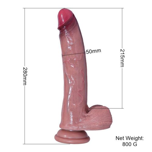Dubbelskiktad extra realistisk silikondildo