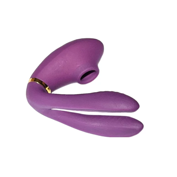 vibrator and clitoral pulsar with adjustable legs.