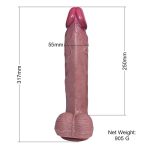 Velké realistické dildo 2 vrstvy 32cm