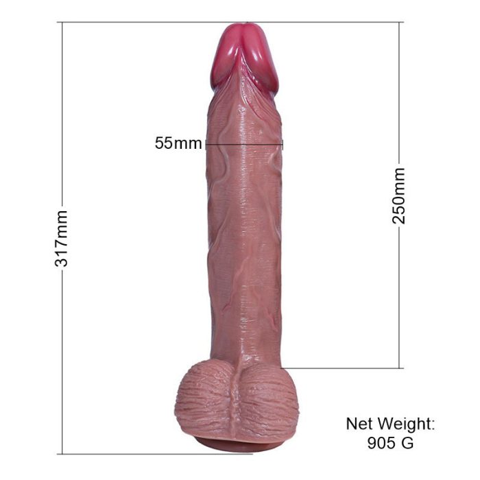 Velké realistické dildo 2 vrstvy 32cm